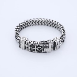 Pulsera De Doble Cadena De Joyería De Hip Hop Para Hombre, Elegantes Accesorios De Titanio.