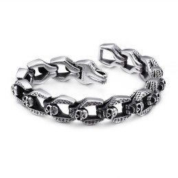 Pulseras Elegantes De Calavera De Viento Para Hombre, Pulseras De Titanio Tide