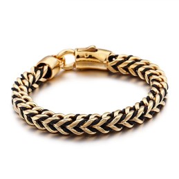 Pulsera De Titanio Con Cuerda Trenzada De Cuero Retro De Nueva Ola