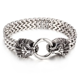 Pulsera Con Cabeza De León Para Hombre. Pulseras Geniales.