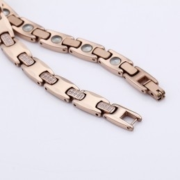 Pulsera De Acero De Tungsteno Y Germanio Con Diamantes De Moda Para Hombres Y Mujeres