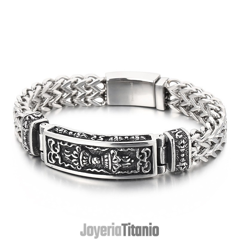 Pulsera De Titanio Para Hombre Con Diseño Curvo Y Patrón De Moda Pulsera De Titanio Para Hombre Con Diseño Curvo Y Patrón De Moda