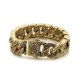 Pulsera De Titanio Con Patrón Fundido Para Hombre