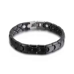 Pulsera Magnética De Piedra Negra Para Hombre