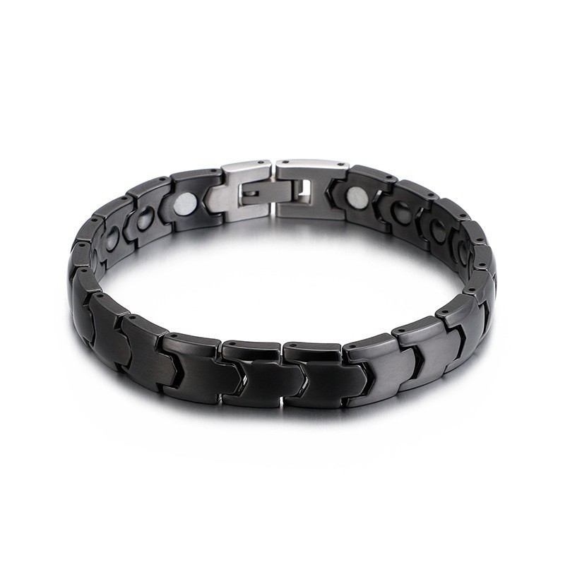 Pulsera Magnética De Piedra Negra Para Hombre Pulsera Magnética De Piedra Negra Para Hombre