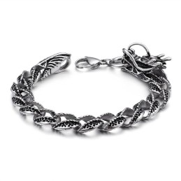 Pulsera Moderna De Titanio Con Grifo Para Hombre