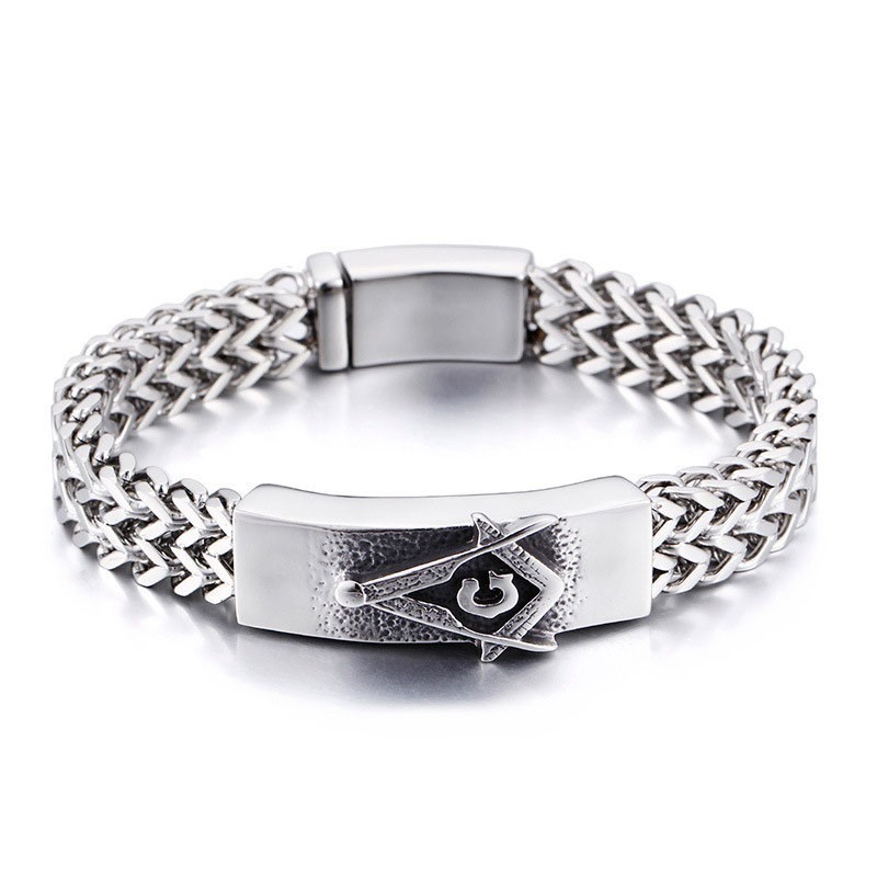 Pulsera Masónica De Moda Para Hombre