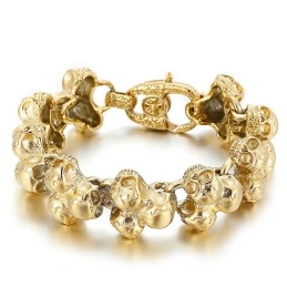 Pulsera De Calavera De Titanio Para Hombre