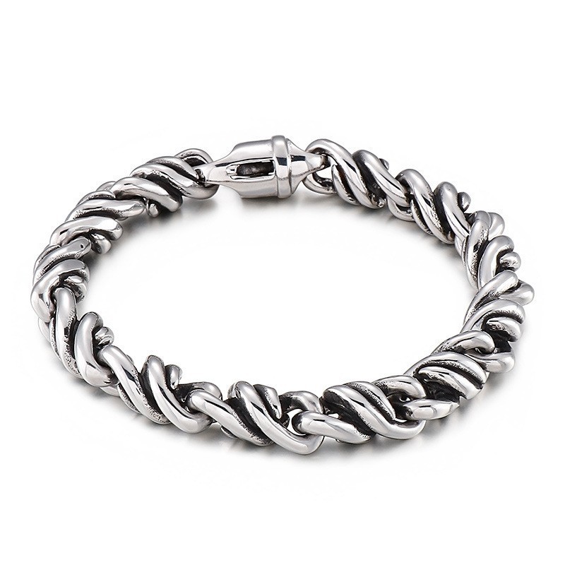 Pulsera De Titanio Con Diseño Giratorio Para Hombre Pulsera De Titanio Con Diseño Giratorio Para Hombre