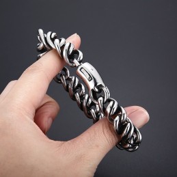 Pulsera De Titanio Pulido A Presión Para Hombre, Ideal Como Regalo.