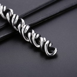 Pulsera De Titanio Pulido A Presión Para Hombre, Ideal Como Regalo.