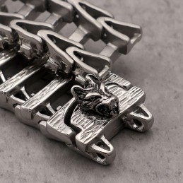 Pulsera De Titanio Con Cabeza De Dragón De Estilo Chic Para Hombre