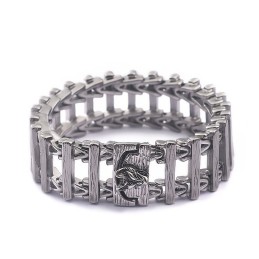Pulsera De Titanio Con Cabeza De Dragón De Estilo Chic Para Hombre