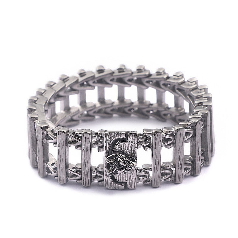 Pulsera De Titanio Con Cabeza De Dragón De Estilo Chic Para Hombre Pulsera De Titanio Con Cabeza De Dragón De Estilo Chic Para Hombre