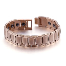 Pulsera De Titanio Con Imán Electrochapado De Moda Para Hombre
