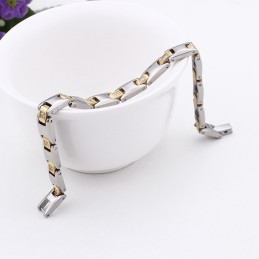 Pulsera De Titanio Con Imán De Diamante Para Hombre Y Mujer
