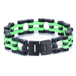 Pulsera De Ciclismo Para Hombre De Titanio Galvanizado Estilo Rock Hip-Hop
