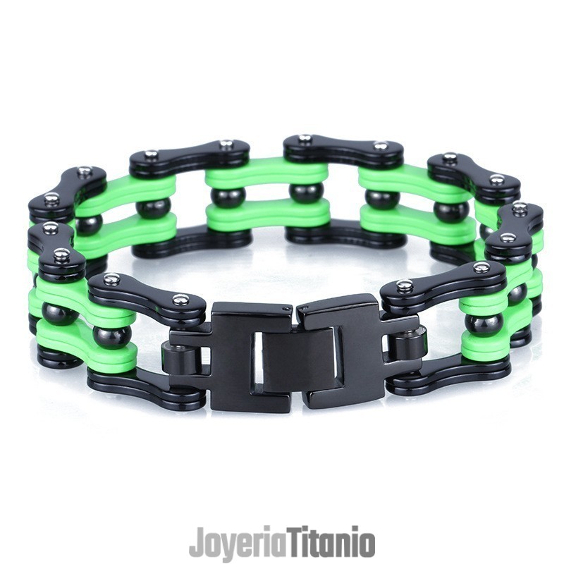 Pulsera De Ciclismo Para Hombre De Titanio Galvanizado Estilo Rock Hip-Hop Pulsera De Ciclismo Para Hombre De Titanio Galvanizado Estilo Rock Hip-Hop