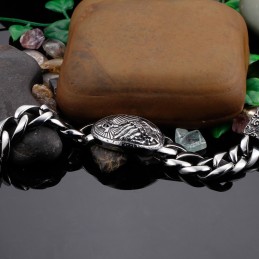 Pulsera De Titanio Curvada Con Cruz De Moda Y Circonitas Para Hombre