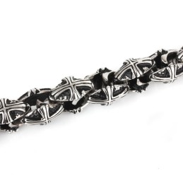 Pulsera De Titanio Con Cruz Para Hombre