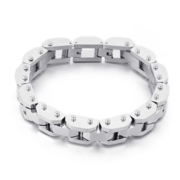 Pulsera De Titanio Galvanizada De Estilo Chic Y Moderno Para Hombre