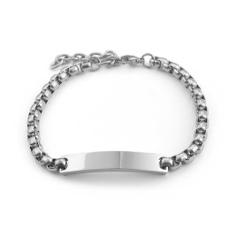 Pulsera De Titanio Para Pareja Con Diseño Cuadrado Curvo Y Estilo Chic