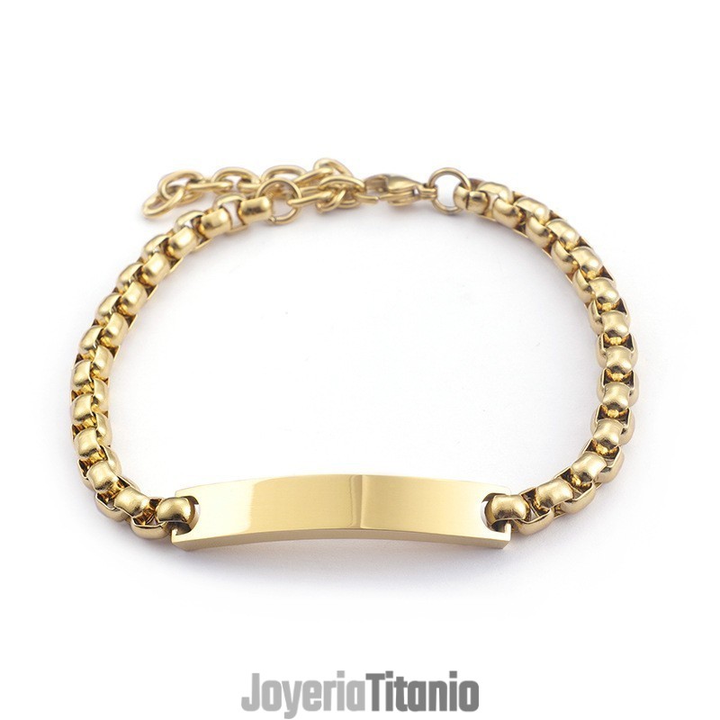 Pulsera De Titanio Para Pareja Con Diseño Cuadrado Curvo Y Estilo Chic Pulsera De Titanio Para Pareja Con Diseño Cuadrado Curvo Y Estilo Chic