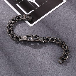 Pulsera De Titanio Con Cierre A Presión Para Hombre, Estilo Urbano Y Chic.