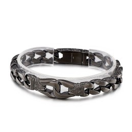 Pulsera De Titanio Con Cierre A Presión Para Hombre, Estilo Urbano Y Chic.