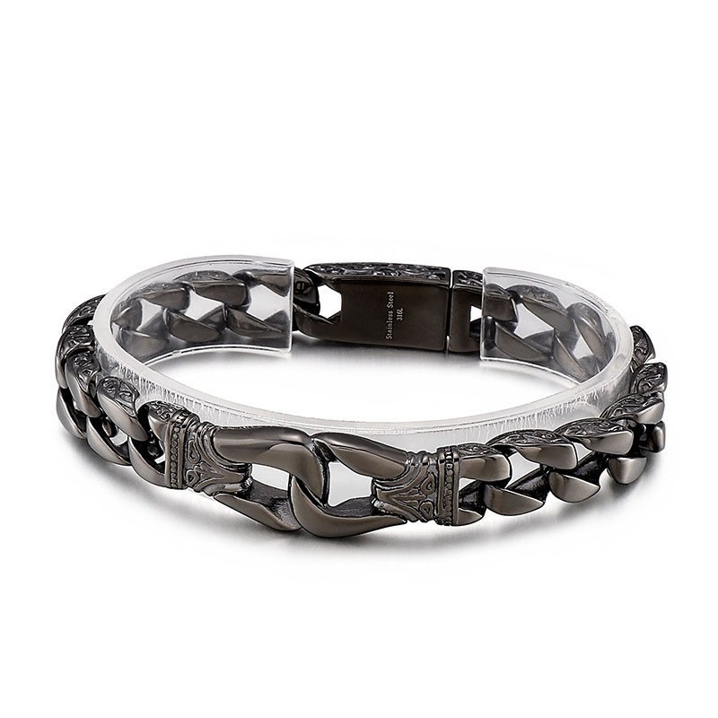 Pulsera De Titanio Con Cierre A Presión Para Hombre, Estilo Urbano Y Chic. Pulsera De Titanio Con Cierre A Presión Para Hombre, Estilo Urbano Y Chic.
