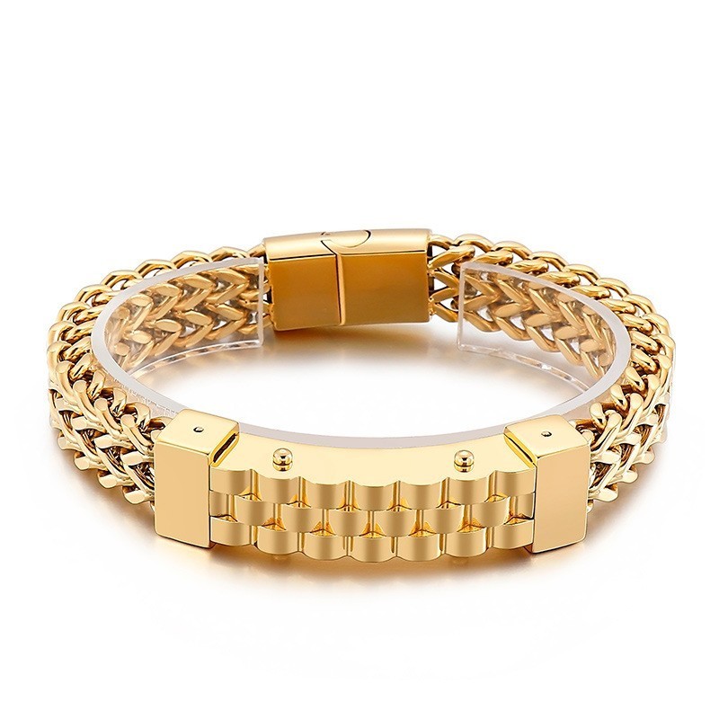 Pulsera De Titanio Para Hombre Estilo Hip-Hop Pulsera De Titanio Para Hombre Estilo Hip-Hop