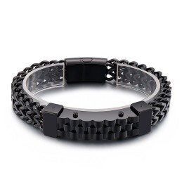 Pulsera De Titanio Para Hombre Estilo Hip-Hop