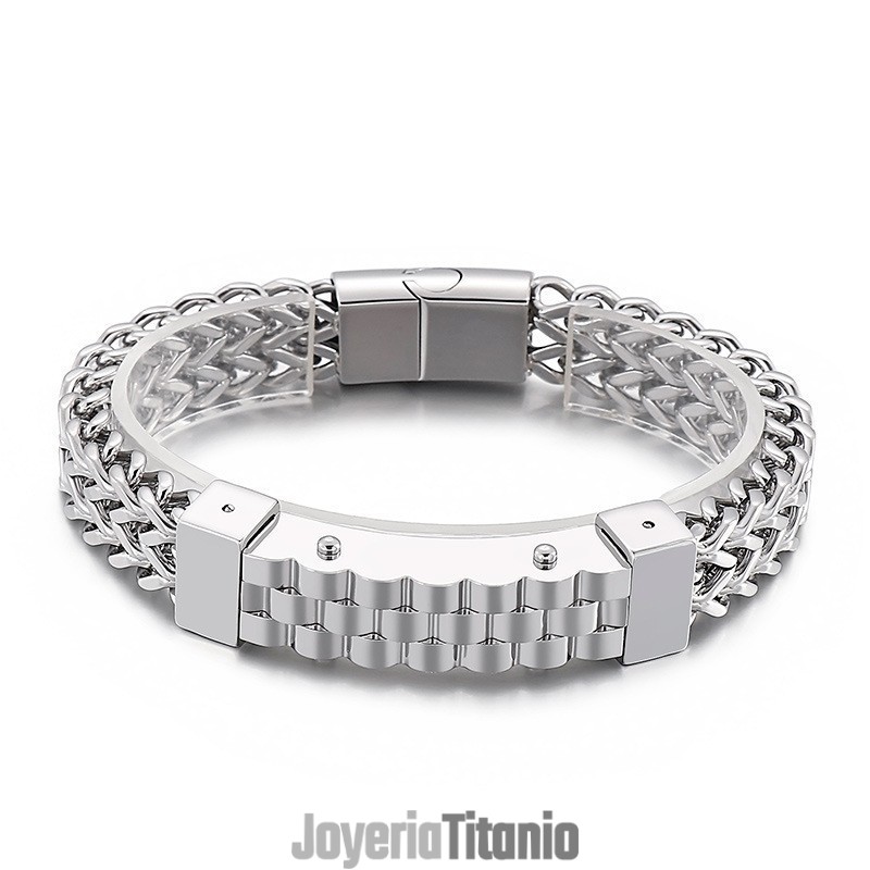 Pulsera De Titanio Para Hombre Estilo Hip-Hop