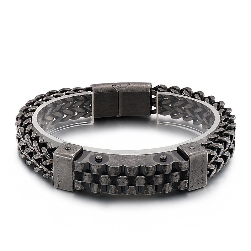 Pulsera De Titanio Para Hombre Estilo Hip-Hop