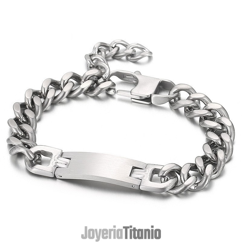 Pulsera De Titanio Con Cadena De Cola De Marca Curva De Moda Para Hombre