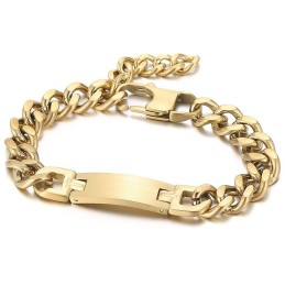 Pulsera De Titanio Con Cadena De Cola De Marca Curva De Moda Para Hombre