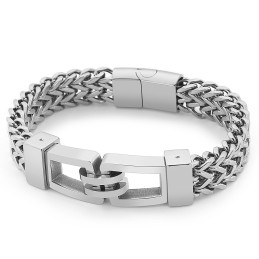Pulsera De Titanio Estilo Rock And Roll Y Hip Hop De 21,5 Cm Para Hombre