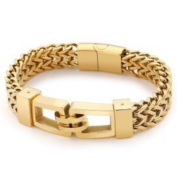 Pulsera De Titanio Estilo Rock And Roll Y Hip Hop De 21,5 Cm Para Hombre