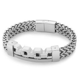 Pulsera De Titanio Hueca Cuadrada De Moda Para Hombre
