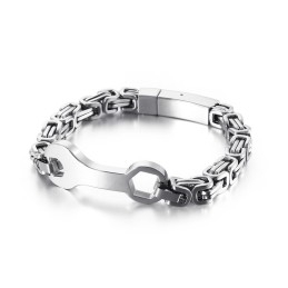 Pulsera De Titanio Con Cadena De Llave De Moda Para Hombre