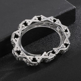 Pulsera De Titanio Hueca Con Diseño Floral En Forma De X Para Hombre