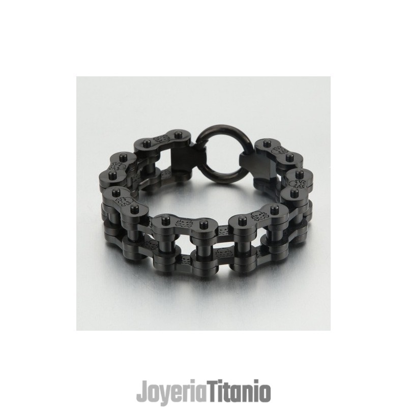 Pulsera De Bicicleta De Titanio Para Hombre Con Diseño De Piratas, Estilo Hip-Hop Y Rock.
