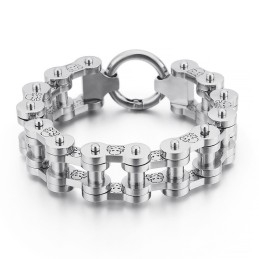 Pulsera De Bicicleta De Titanio Para Hombre Con Diseño De Piratas, Estilo Hip-Hop Y Rock.