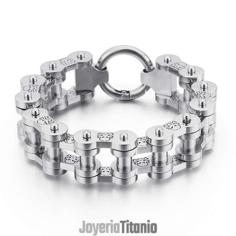 Pulsera De Bicicleta De Titanio Para Hombre Con Diseño De Piratas, Estilo Hip-Hop Y Rock. Pulsera De Bicicleta De Titanio Para Hombre Con Diseño De Piratas, Estilo Hip-Hop Y Rock.