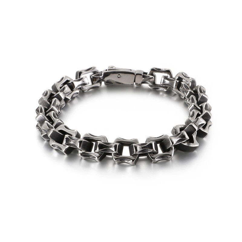 Pulsera De Titanio Cuadrada Irregular Para Hombre Pulsera De Titanio Cuadrada Irregular Para Hombre
