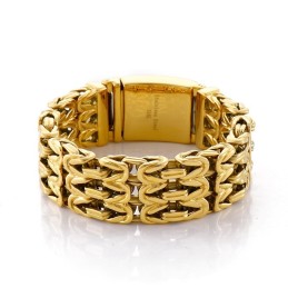 Pulsera De Titanio Hueca En Forma De V Para Hombre