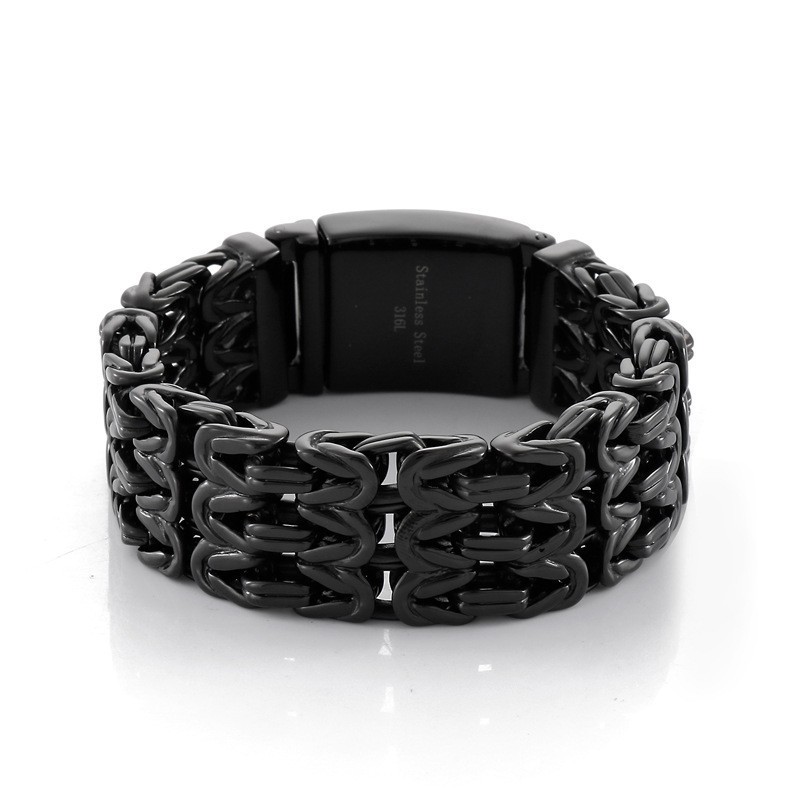 Pulsera De Titanio Hueca En Forma De V Para Hombre