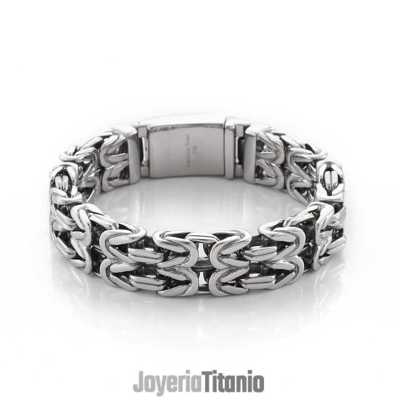 Pulsera De Titanio Hueca En Forma De V Para Hombre