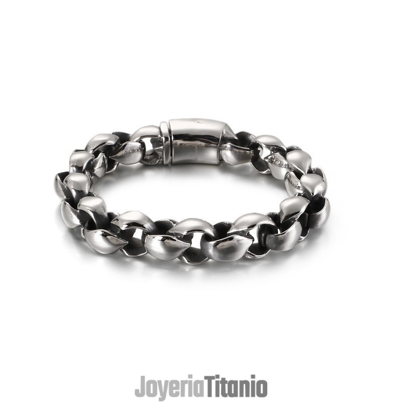 Pulsera De Titanio Con Cierre De Cuerda Para Hombre Pulsera De Titanio Con Cierre De Cuerda Para Hombre