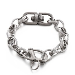 Pulseras De Titanio Con Diseño De Palabra O De Fashion Street Beat Para Hombre